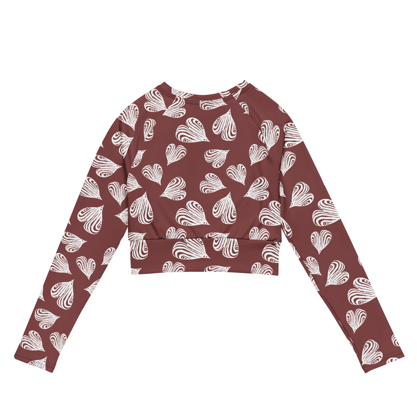 Leaf Red Recycled long-sleeve crop top