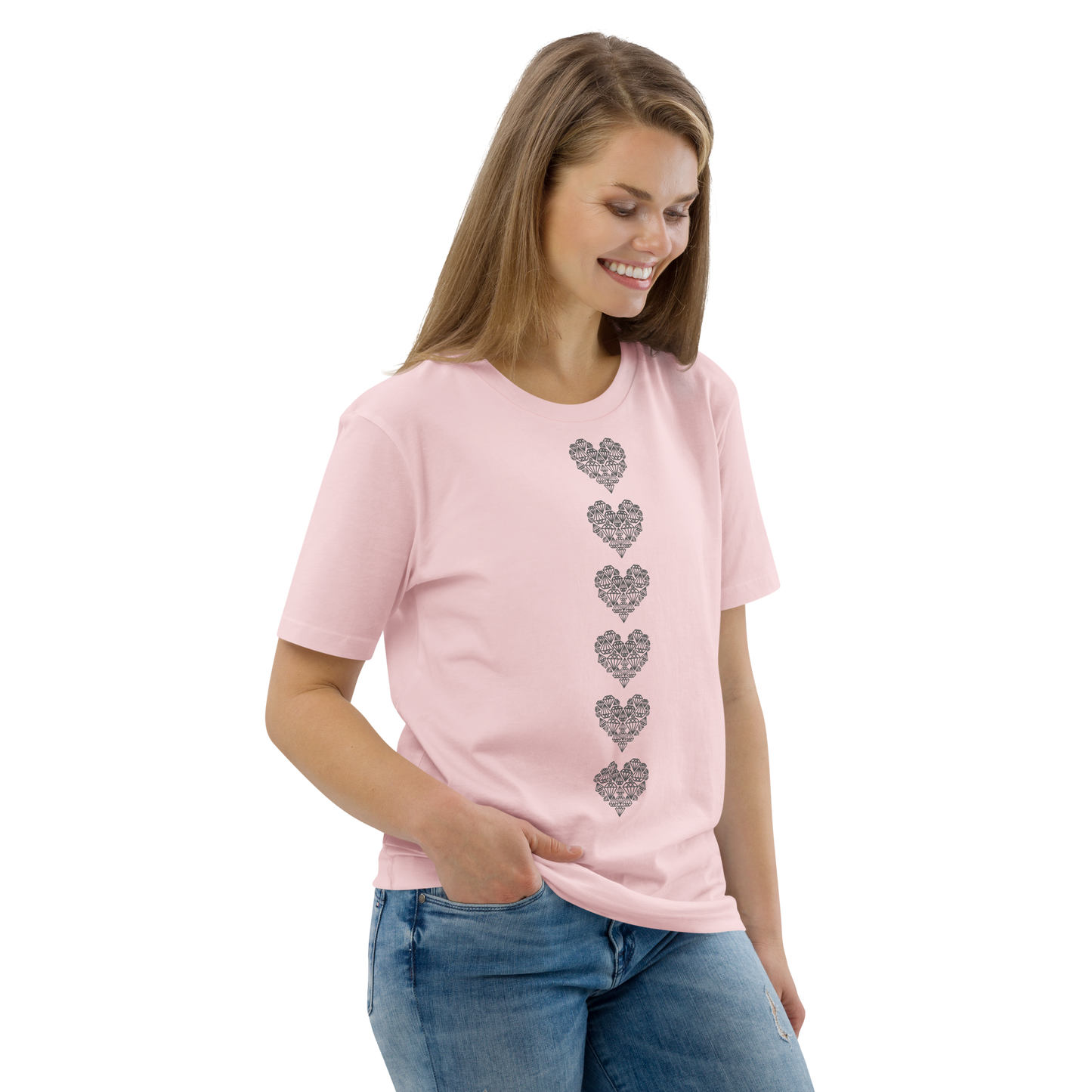 Diamondheart drop - Unisex organic cotton t-shirt