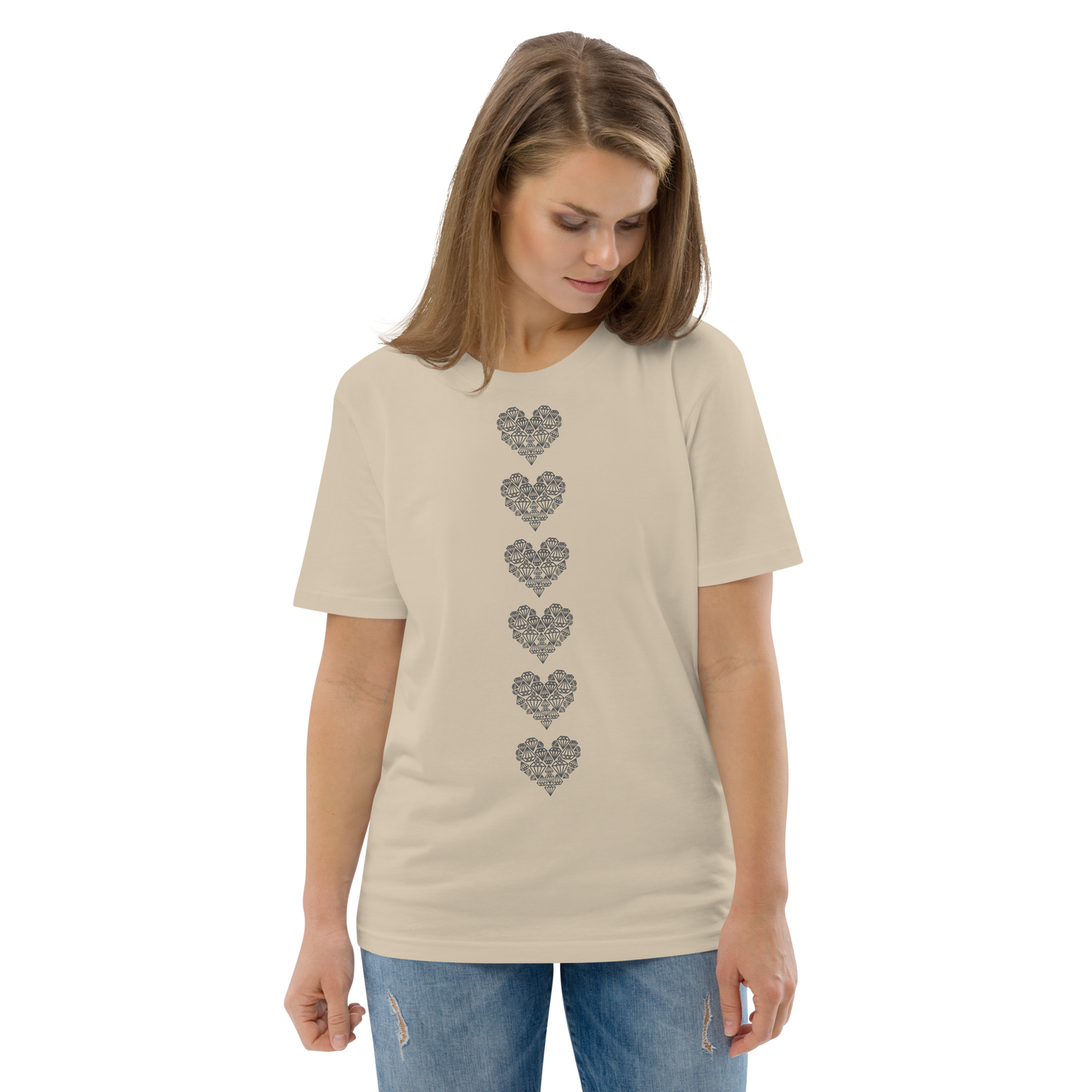 Diamondheart drop - Unisex organic cotton t-shirt