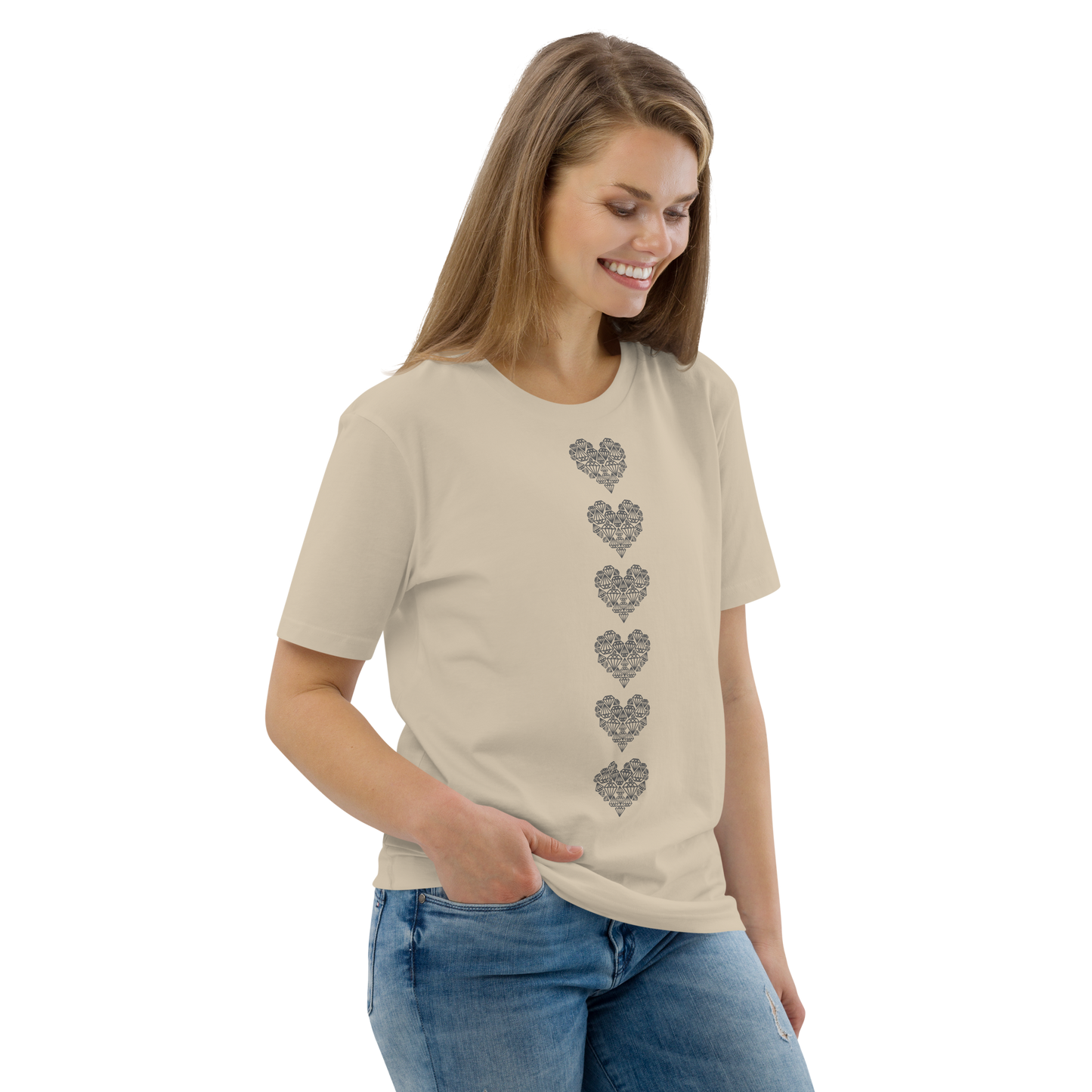 Diamondheart drop - Unisex organic cotton t-shirt