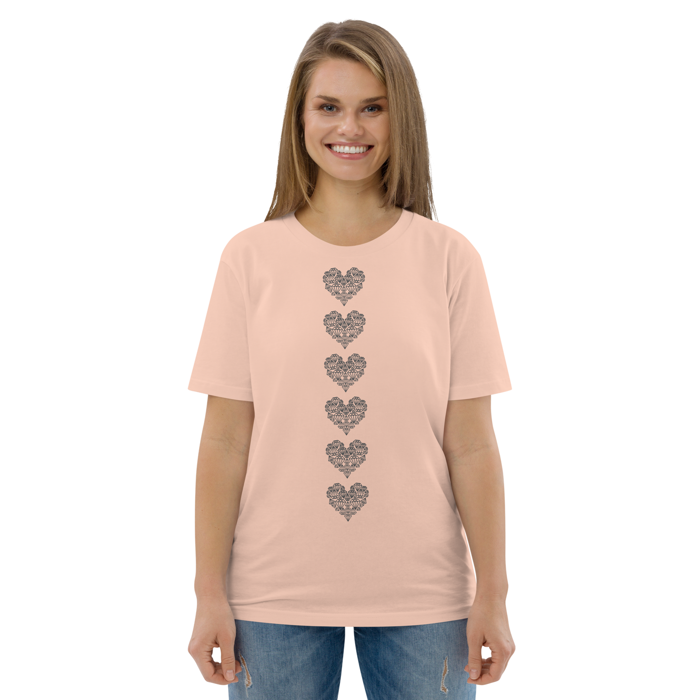 Diamondheart drop - Unisex organic cotton t-shirt