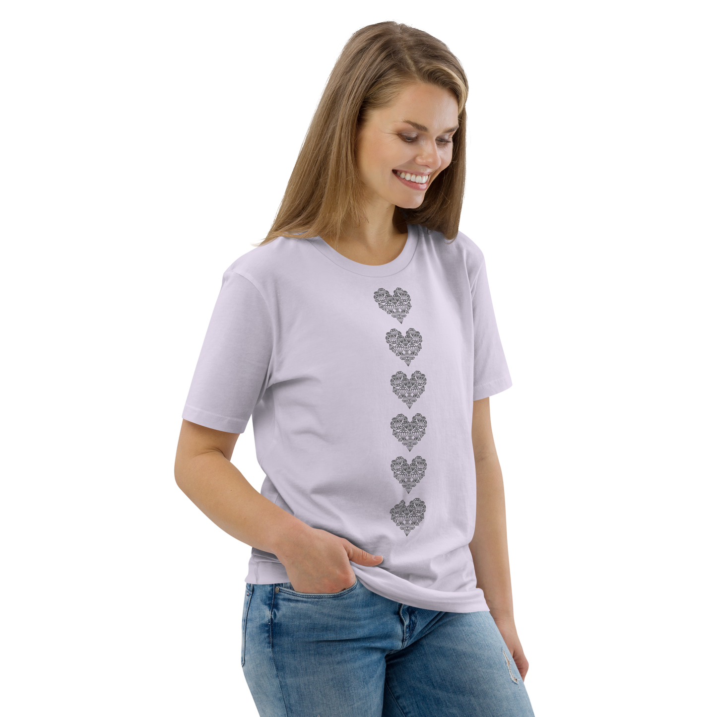 Diamondheart drop - Unisex organic cotton t-shirt