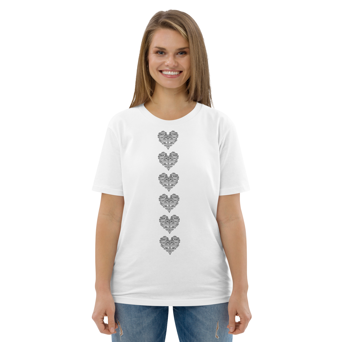 Diamondheart drop - Unisex organic cotton t-shirt