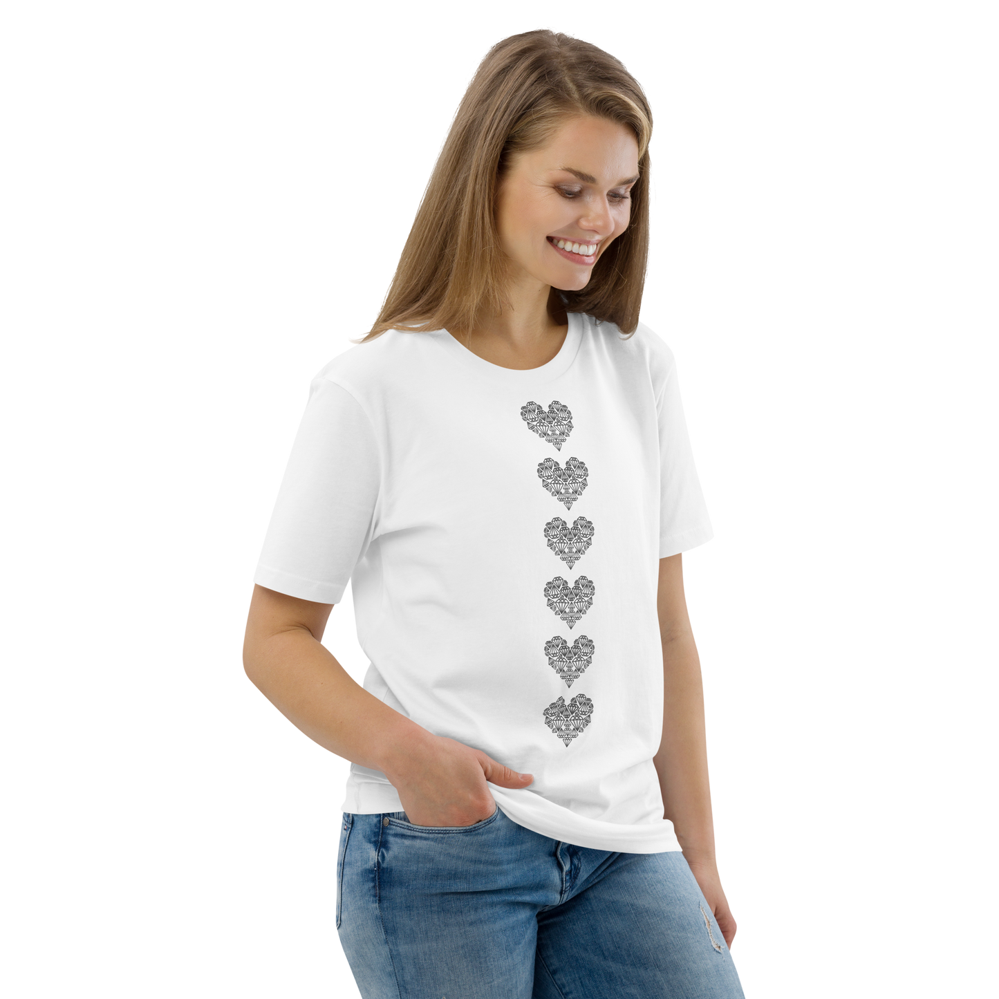 Diamondheart drop - Unisex organic cotton t-shirt